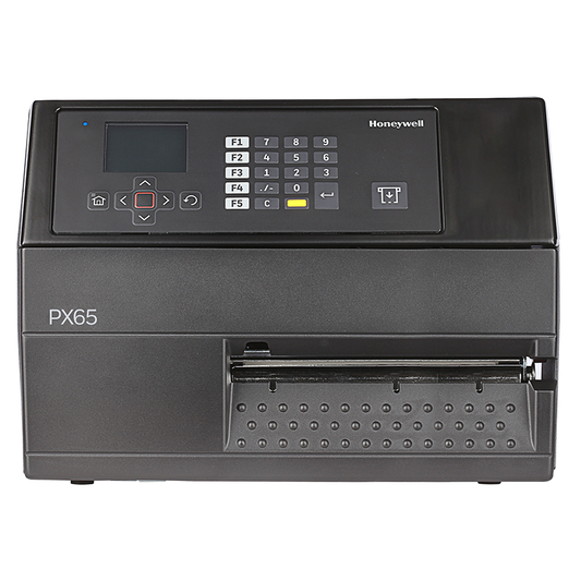 Honeywell PX65 label printer on a white background