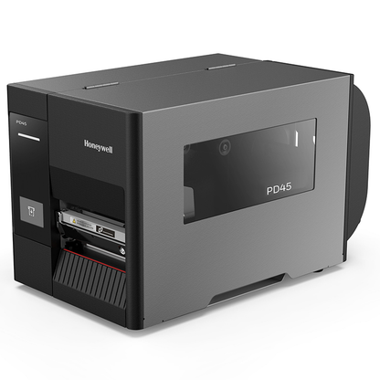 Honeywell PD45 label printer on a white background
