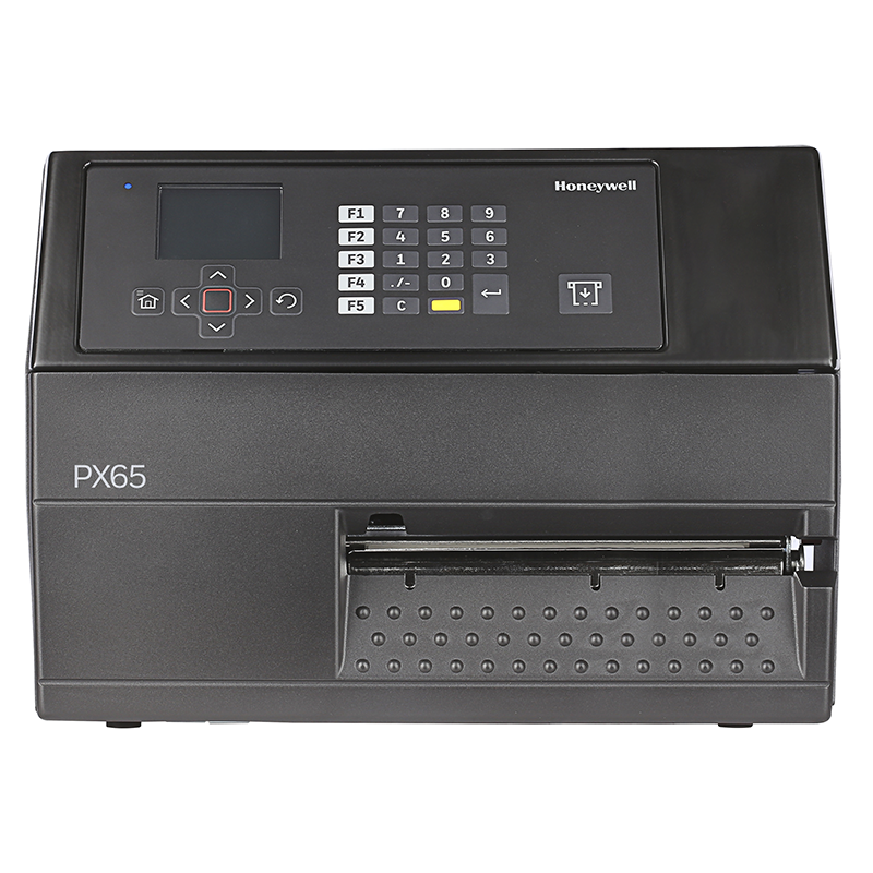Honeywell PX65 label printer on a white background