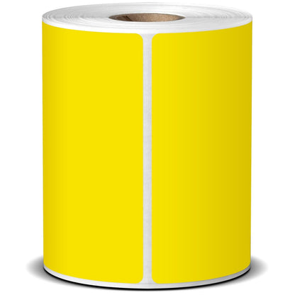 LABEL THERM PERM 100X150 1AC 400/R 25MM YELLOW - 1 BOX 6 ROLLS (LA100150TP1AC25MMY)